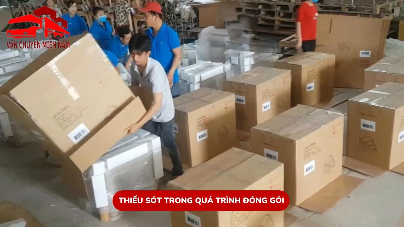 Không đóng gói đồ đạc văn phòng cẩn thận