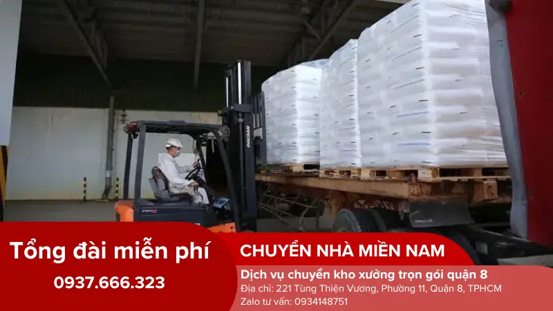 Chuyển kho xưởng tại công ty bao bì quận 8