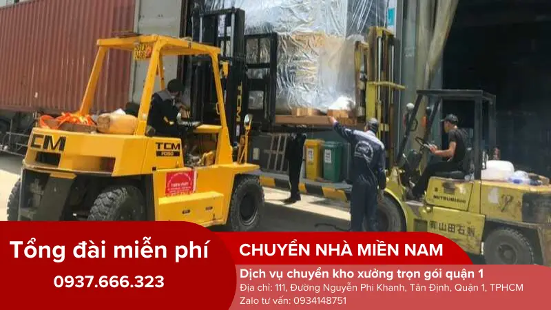 Máy móc chuyển kho xưởng chuyên dụng tại quận 1