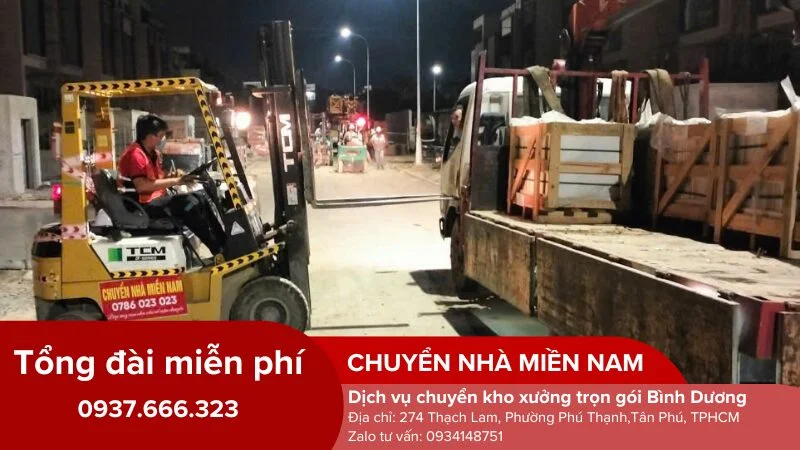 Di chuyển linh kiện máy móc trong các kho xưởng