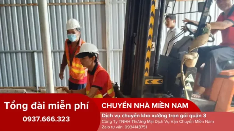 dịch vụ chuyển kho xưởng quận 3 của chuyennhamiennam