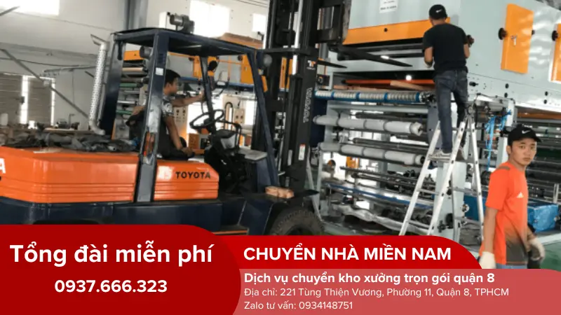 Máy móc chuyên dụng chuyển kho xưởng