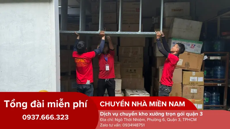 Nhân viên dọn kho bãi nhà xưởng tại quận 3