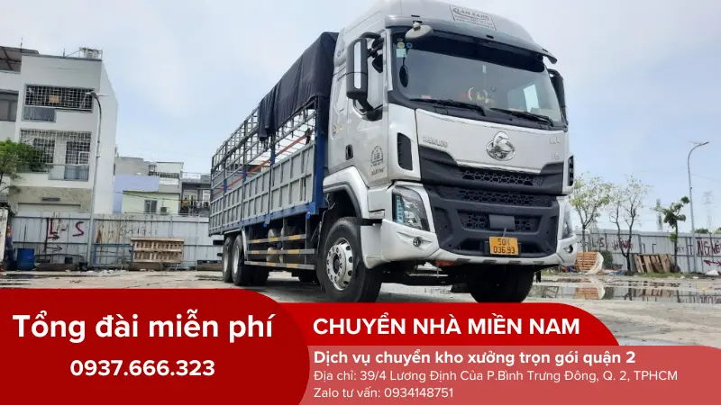 Xe tải 15 tấn di dời kho xưởng