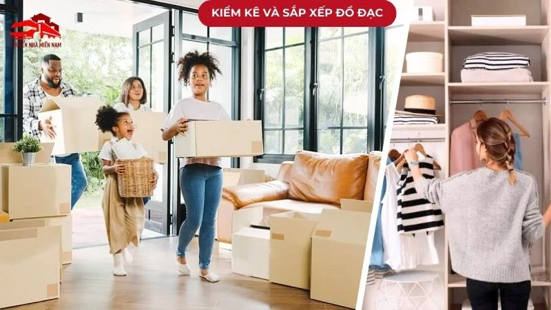 kiểm kê và sắp xếp đồ đạc ngăn nắp