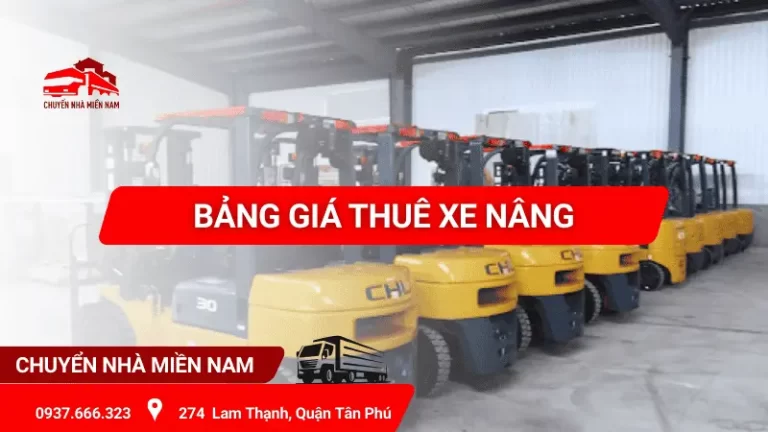 Bảng giá thuê xe nâng hàng TPHCM mới nhất 2025
