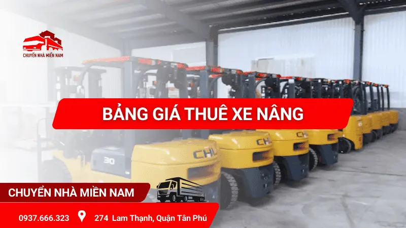 Bảng giá thuê xe nâng Kubet Miền Nam