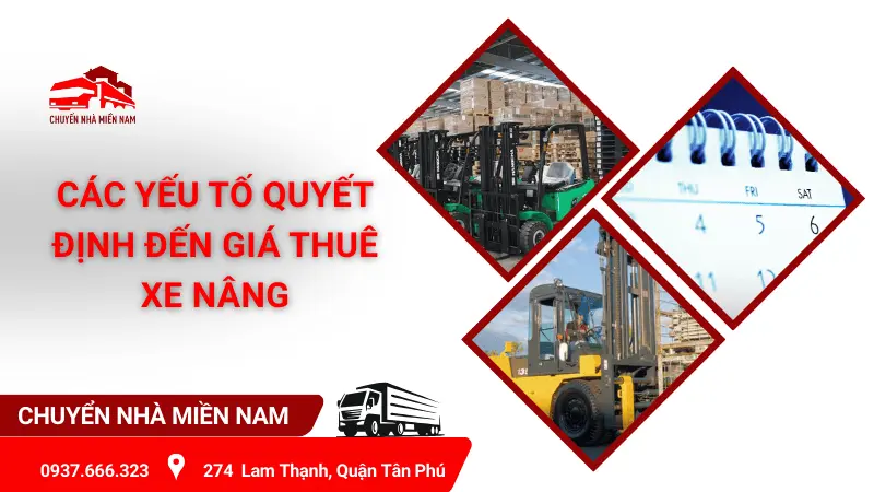 yếu tố quyết định đến bảng giá thuê xe nâng