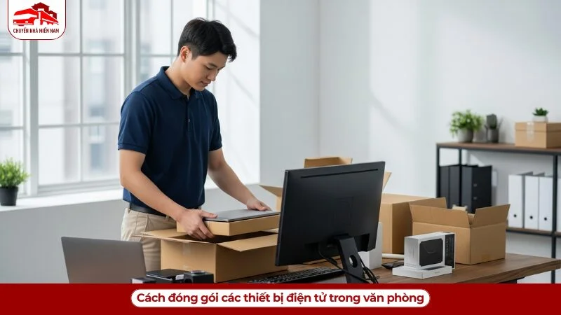 Cách đóng gói các thiết bị điện tử trong văn phòng