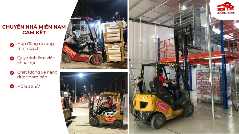 Cam kết dịch vụ cho thuê xe nâng hạ tại Kubet Miền Nam