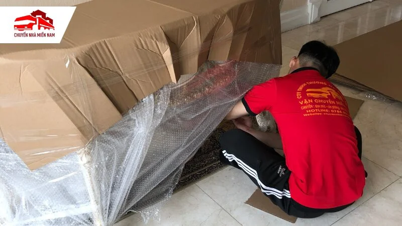 Đồ đạc được đóng gói cẩn thận