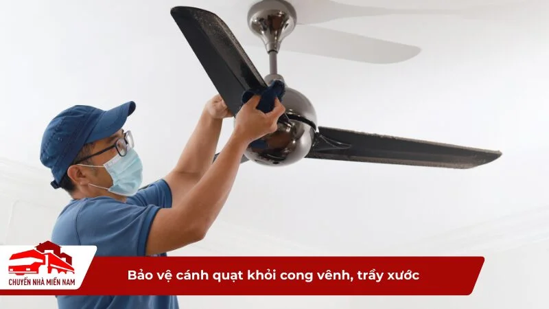 Bảo vệ cánh quạt khỏi cong vênh, trầy xước