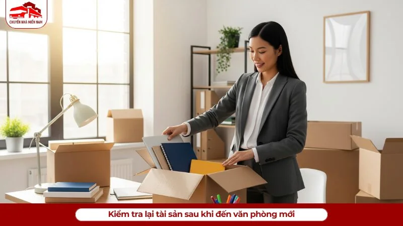 Kiểm tra lại tài sản sau khi đến văn phòng mới