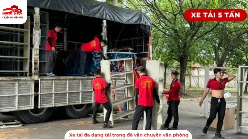 Xe tải đa dạng để vận chuyển thiết bị văn phòng