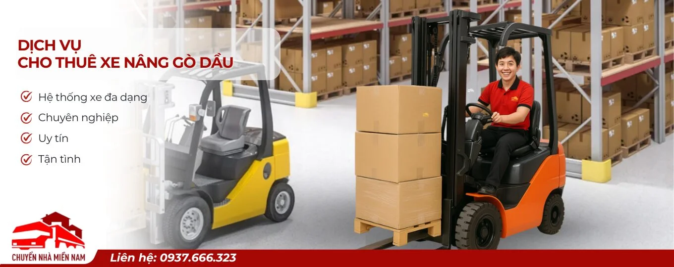 Cho Thuê Xe Nâng Gò Dầu Trọn Gói Uy Tín