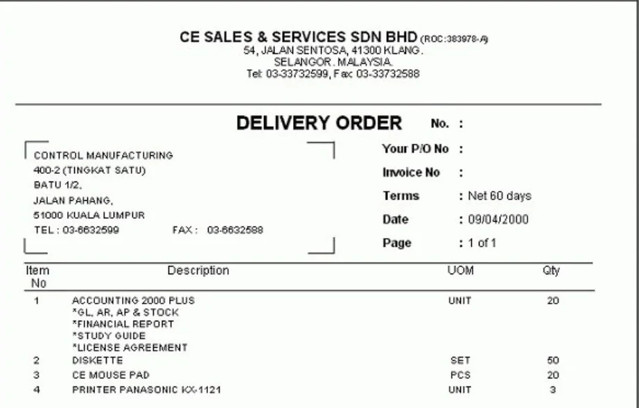Lệnh giao hàng Delivery Order
